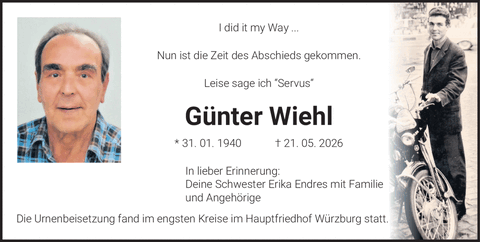 I did it my Way ... Nun ist die Zeit des Abschieds gekommen