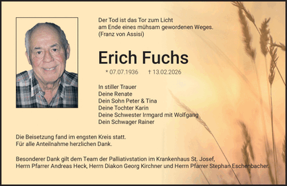 Der Tod ist das Tor zum Licht am Ende eines m&uuml;hsam gewordenen Weges