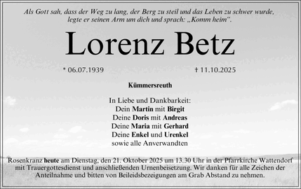 Als Gott sah, dass der Weg zu lang