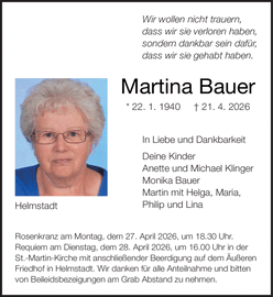 Wir wollen nicht trauern