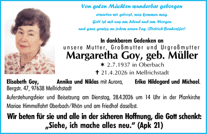 Von guten M&auml;chten wunderbar geborgen erwarten wir getrost