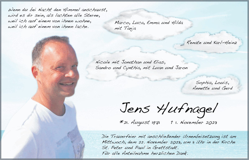 Wenn du bei Nacht den Himmel anschaust