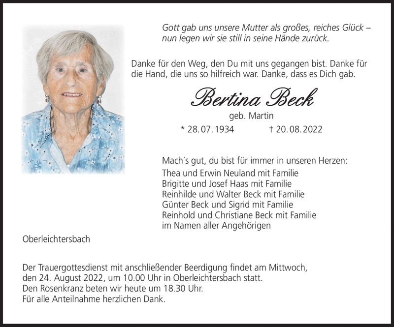 Gott gab uns unsere Mutter als großes