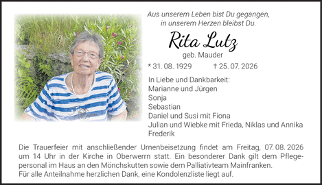 Aus unserem Leben bist Du gegangen
