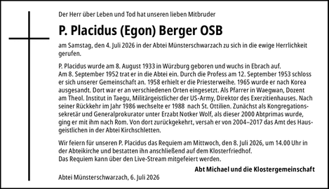 Der Herr &uuml;ber Leben und Tod hat unseren lieben Mitbruder P