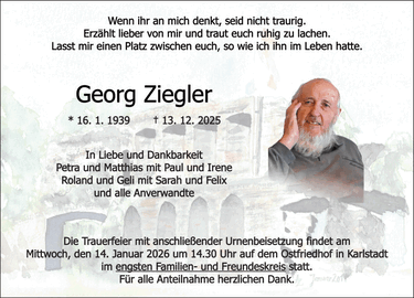 Wenn ihr an mich denkt