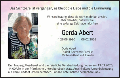 Das Sichtbare ist vergangen