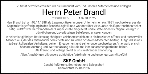 Zutiefst betroffen erhielten wir die Nachricht vom Tod unseres Mitarbeiters