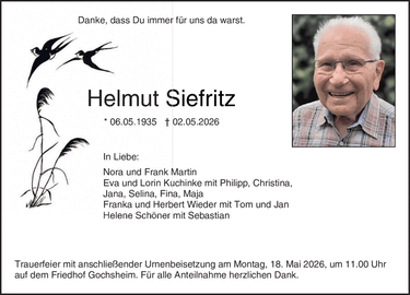 Danke, dass Du immerr f&uuml;r uns da warst