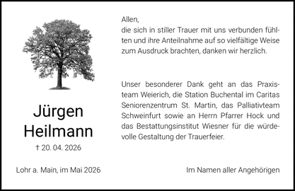 Allen, die sich in stiller Trauer mit uns verbunden f&uuml;hlten und ihre