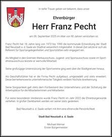 In tiefer Trauer geben wir bekannt