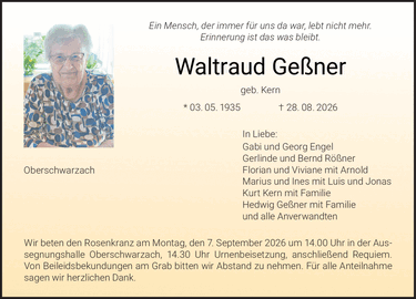 Ein Mensch, der immer f&uuml;r uns da war