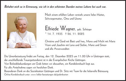 Behaltet mich so in Erinnerung