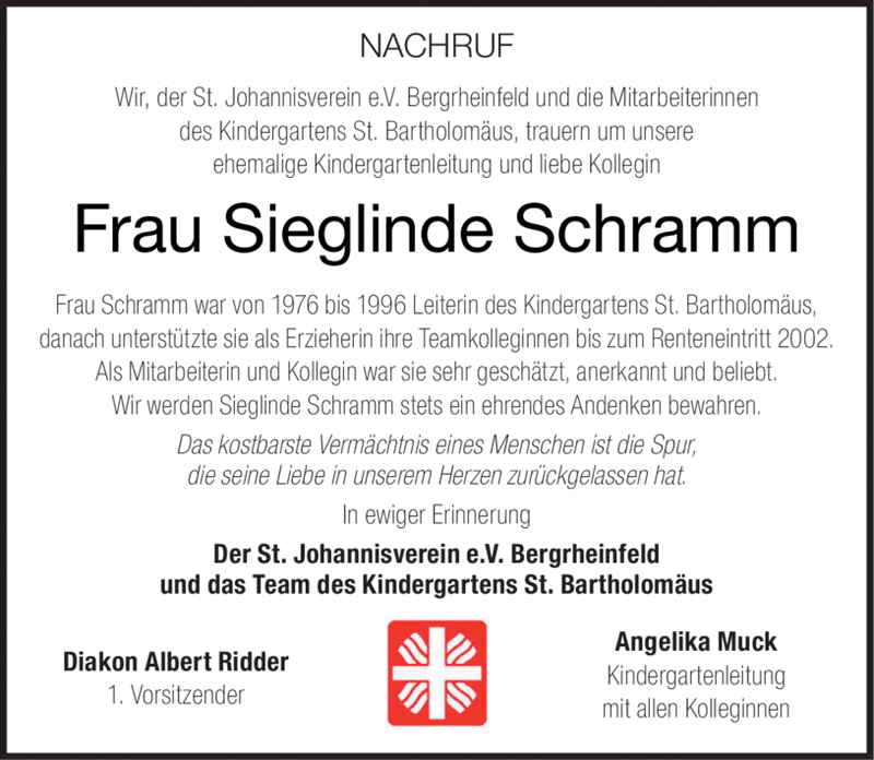 NACHRUF Wir, der St. Johannisverein e.V