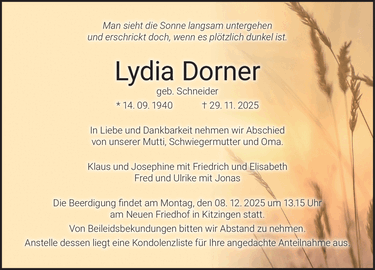 Man sieht die Sonne langsam untergehen und erschrickt doch