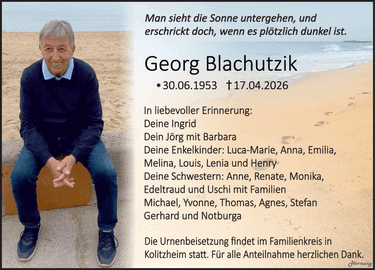 Man sieht die Sonne untergehen