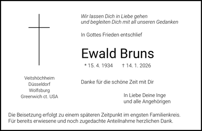 Wir lassen Dich in Liebe gehen und begleiten Dich mit all unseren Gedanken In