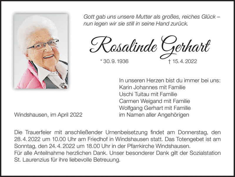 Gott gab uns unsere Mutter als großes