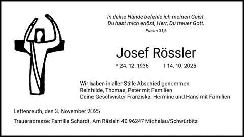 In deine Hände befehle ich meinen Geist