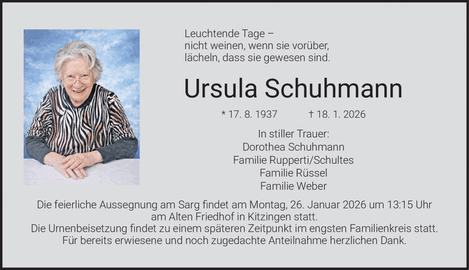 Leuchtende Tage ? nicht weinen