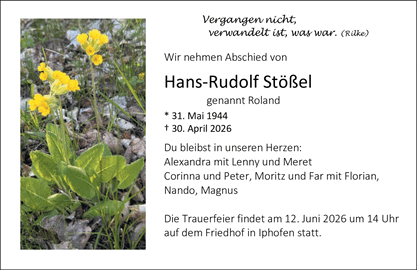 Vergangen nicht, verwandelt ist