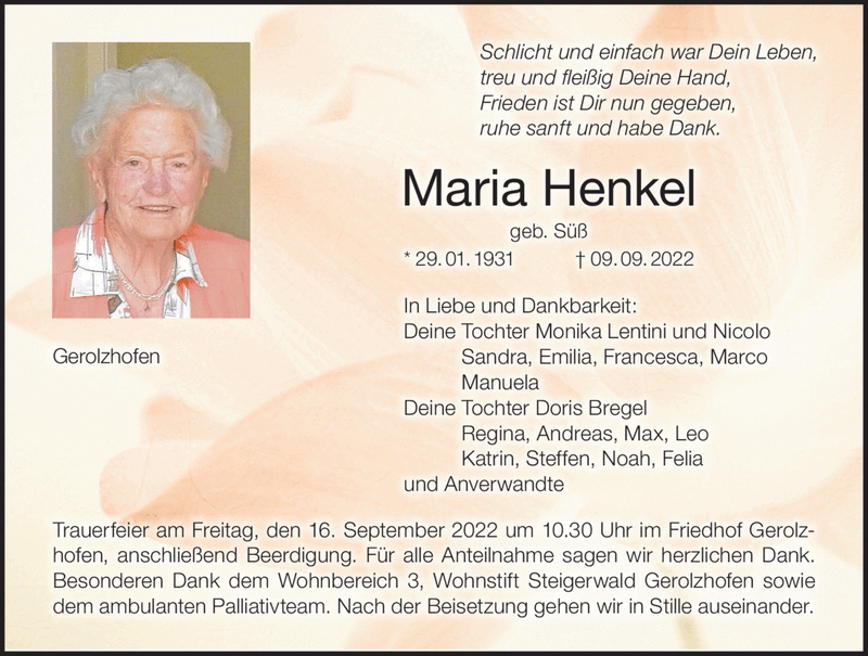 Schlicht und einfach war Dein Leben