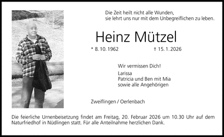 Die Zeit heilt nicht alle Wunden