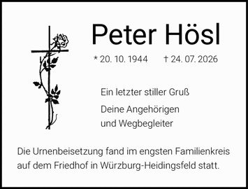 Peter H&ouml;sl * 20. 10. 1944 ? 24