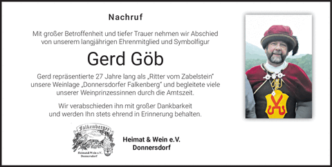 Nachruf Mit gro&szlig;er Betroffenheit und tiefer Trauer nehmen wir Abschied von