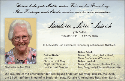 Unsere Un U liebe lieb gute Mutti