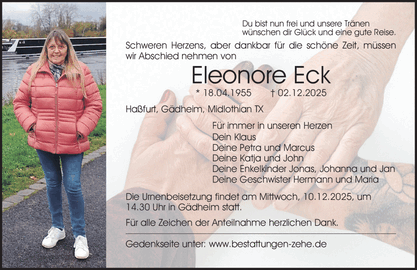 Du bist nun frei und unsere Tränen wünschen dir Glück und eine gute Reise