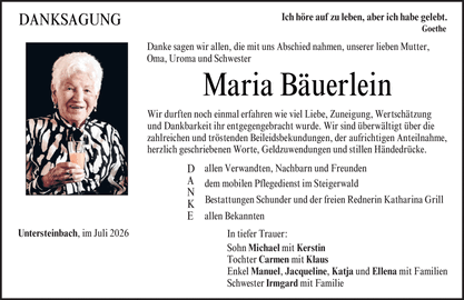 DANKSAGUNG Ich h&ouml;re auf zu leben