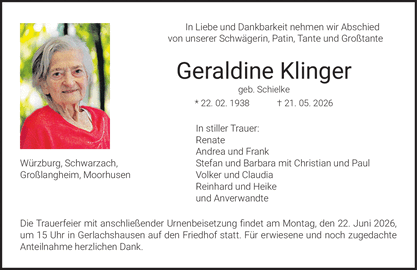 In Liebe und Dankbarkeit nehmen wir Abschied von unserer Schw&auml;gerin