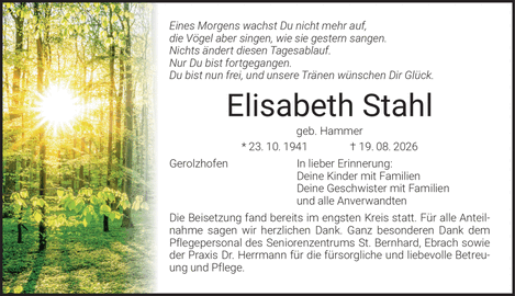 Eines Morgens wachst Du nicht mehr auf