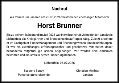 Nachruf Wir trauern um unseren am 25