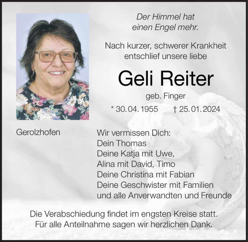 Der Himmel hat einen Engel mehr
