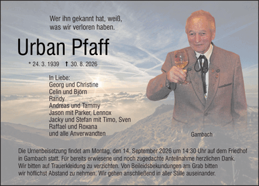 Wer ihn gekannt hat, wei&szlig;