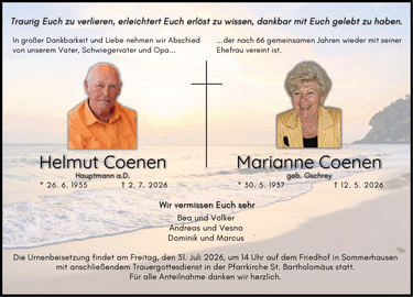 Traurig Euch zu verlieren