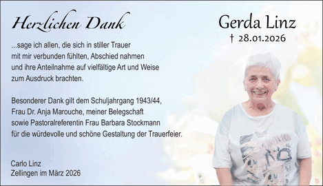 Herzlichen Dank ...sage ich allen