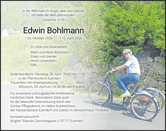 In der Welt habt ihr Angst aber seid getrost