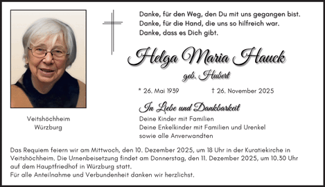 Danke, für den Weg, den Du mit uns gegangen bist