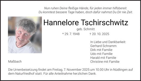 Nun ruhen Deine fleißige Hände