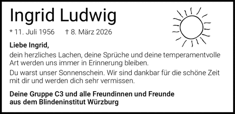 Ingrid Ludwig * 11. Juli 1956 ? 8