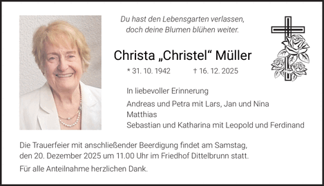 Du hast den Lebensgarten verlassen