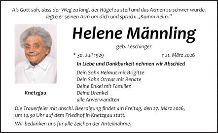 Als Gott sah, dass der Weg zu lang