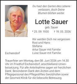 Du hast den Garten des Lebens verlassen