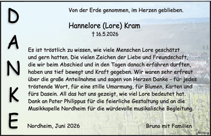 D A N K E Von der Erde genommen