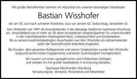 Mit gro&szlig;er Betroffenheit nehmen wir Abschied von unserem ehemaligen