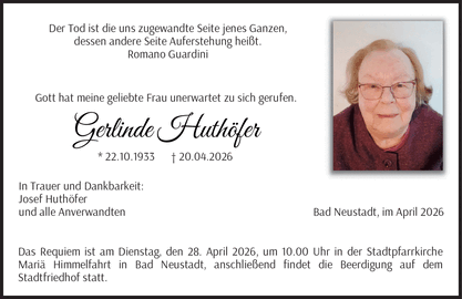 Der Tod ist die uns zugewandte Seite jenes Ganzen