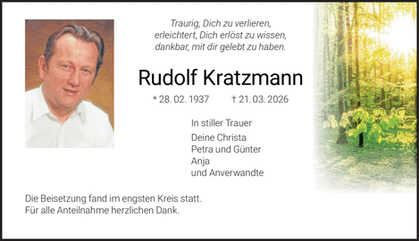 Traurig, Dich zu verlieren